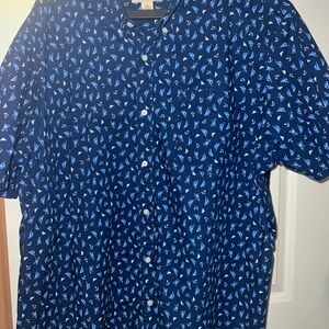 St. John's Bay Blue Sailboat Print Shirt